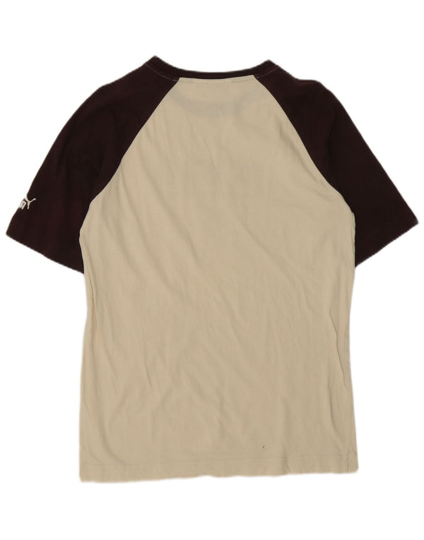 Puma Herre grafisk T-shirt Top Medium White Colourblock Bomuld