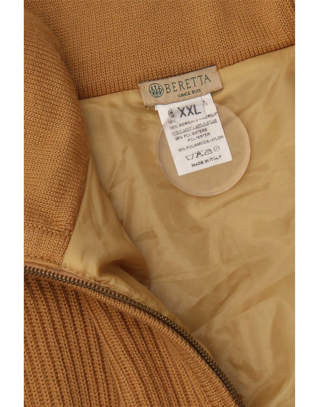 Beretta Herre Cardigan Sweater 2XL Brun Colourblock Uld