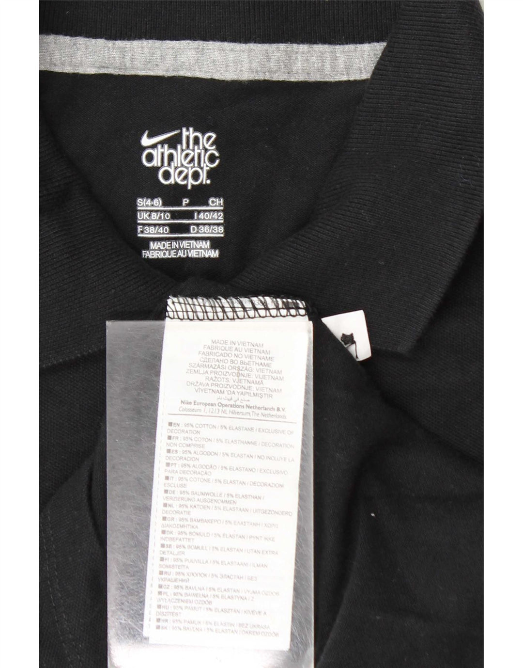 Nike Dame Polo Shirt UK 8/10 Small Black