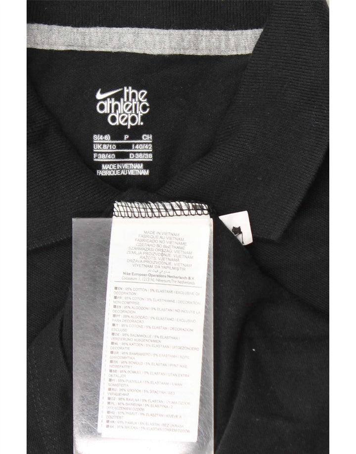 Nike Dame Polo Shirt UK 8/10 Small Black