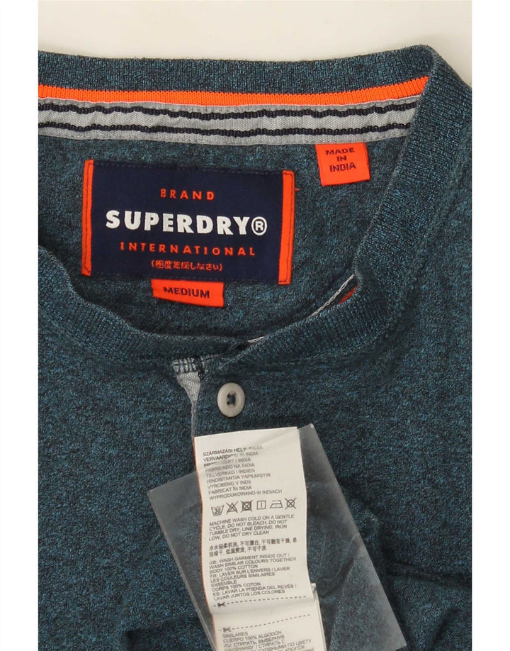 Superdry Herre Top Langærmet Medium Grøn Flecked Bomuld
