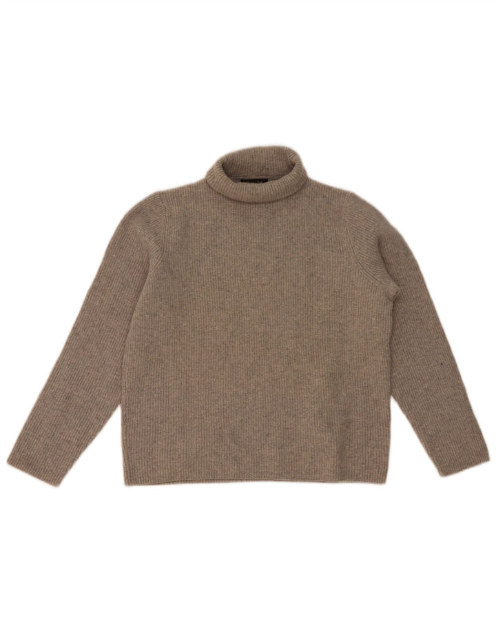 Massimo Dutti Dame Rullehals Sweater UK 12 Medium Grå Uld
