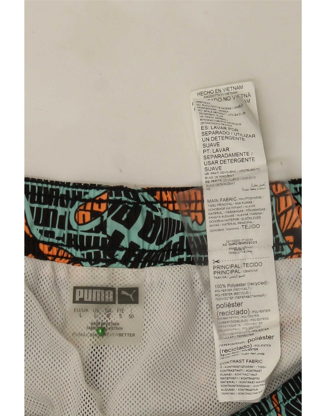 Puma Herre grafiske badeshorts Stor flerfarvet polyester