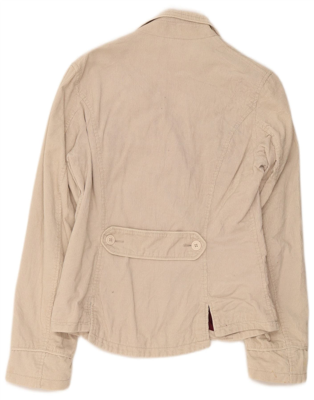 Replay Dame 3 Buttons Corduroy Blazer Jacket UK 14 Stor Beige Bomuld