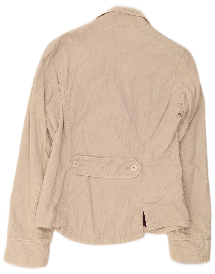 Replay Dame 3 Buttons Corduroy Blazer Jacket UK 14 Stor Beige Bomuld