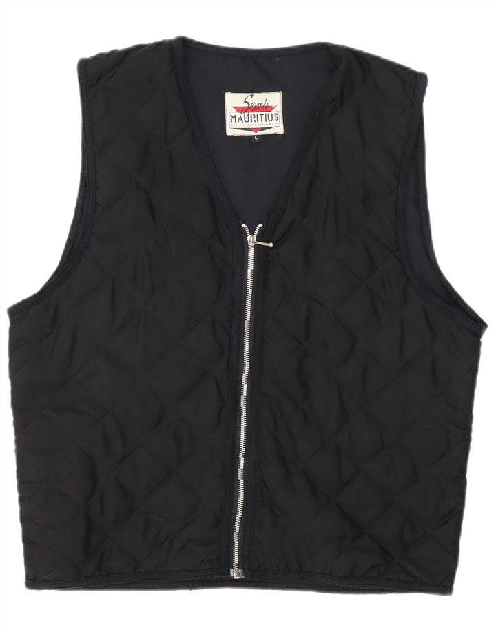 Mauritius Dame Quilted Gilet UK 16 Large Black Polyester