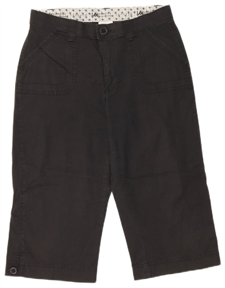 Lee Bermuda Shorts til kvinder US 6 Medium W28 Sort bomuld