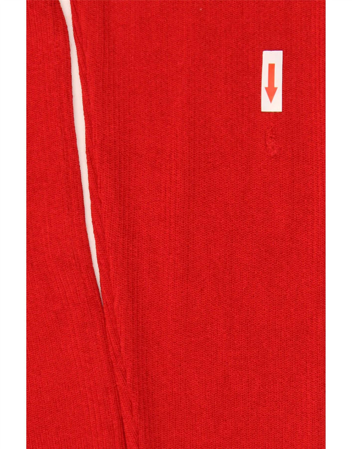 Vogue Dame V-hals sweater UK 14 Stor rød viskose