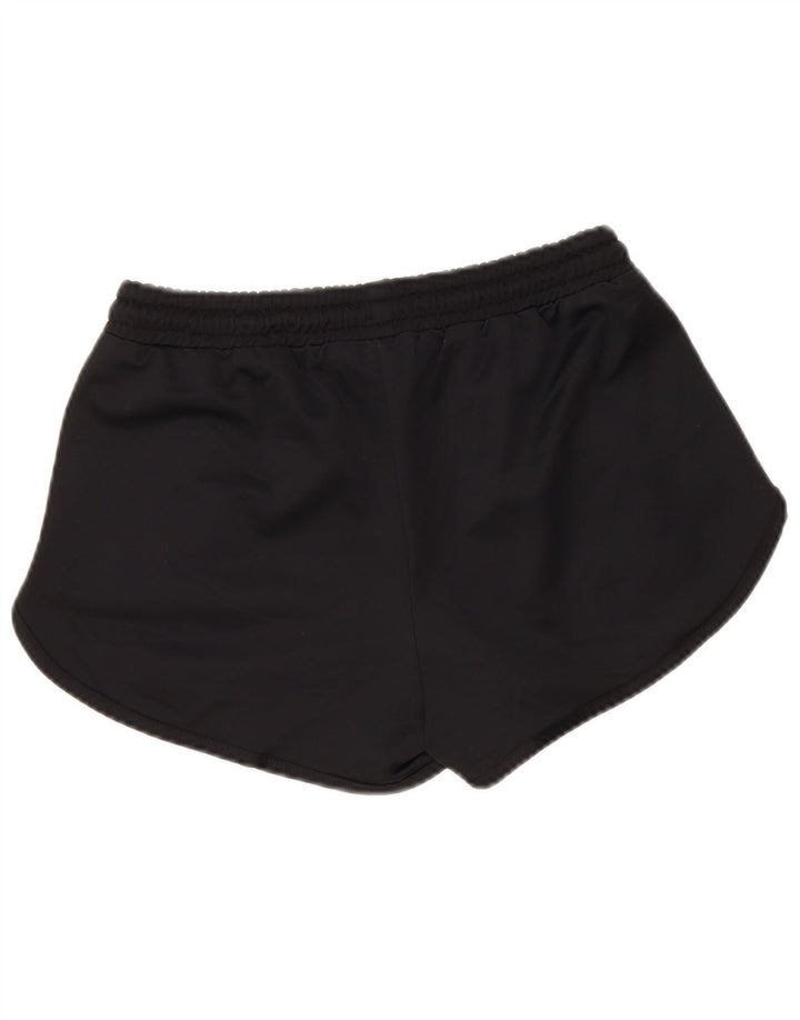 Ellesse Womens Graphic Sports Shorts UK 8 Small Black Polyester