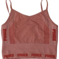 PUMA Womens Graphic Crop Top Small Pink Nylon