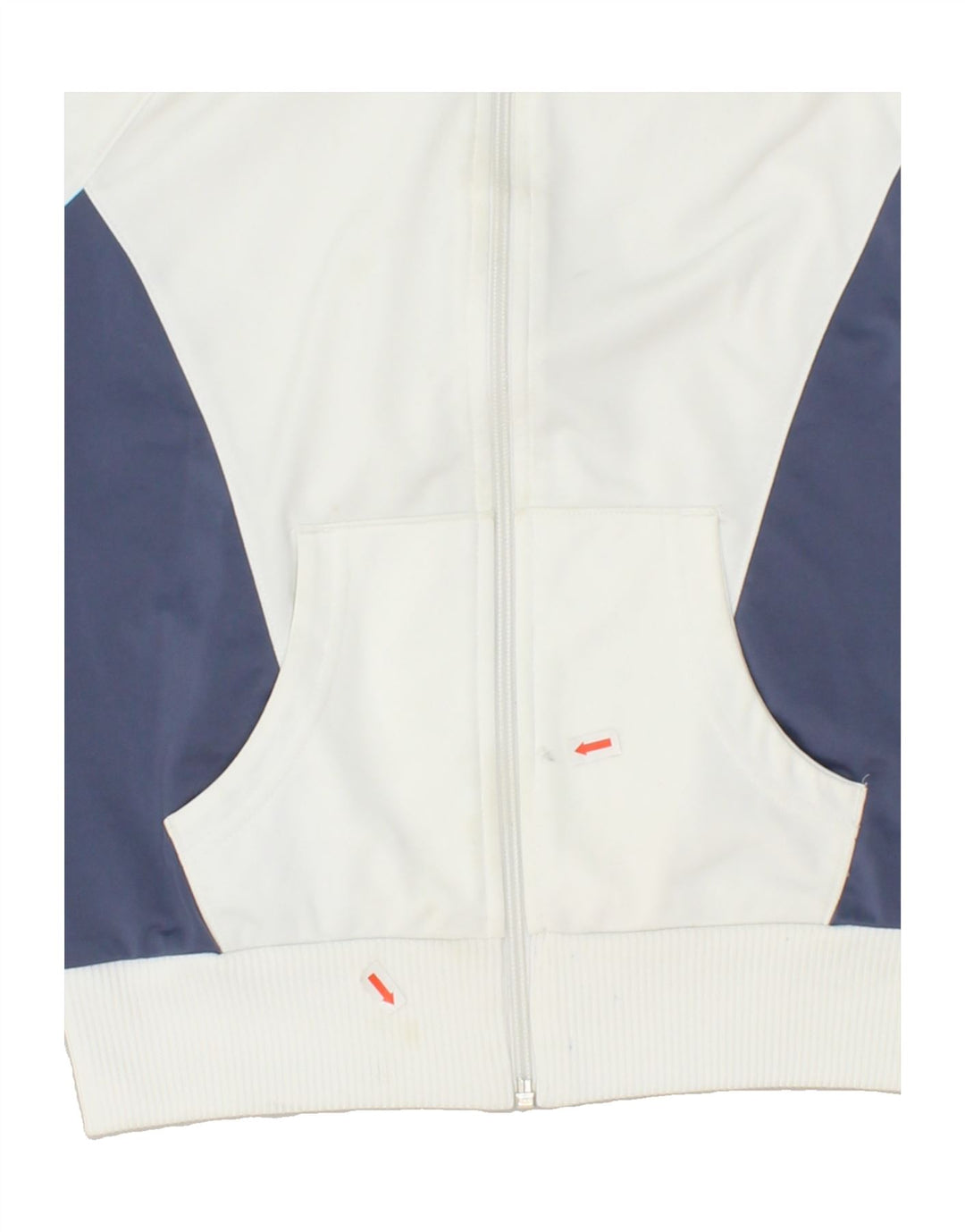 PUMA Boys Graphic Tracksuit Top Jacket 11-12 Years Large White Colourblock Vintage Puma and Second-Hand Puma from Messina Hembry 