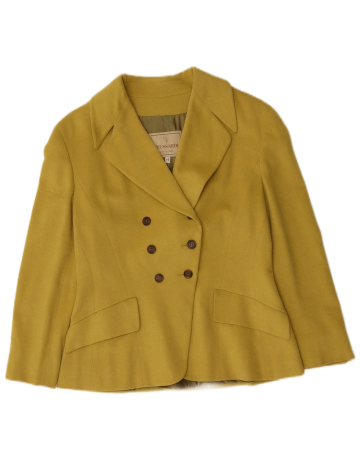 Trussardi Dame 3/4-ærmet blazerjakke IT 42 Medium Gul