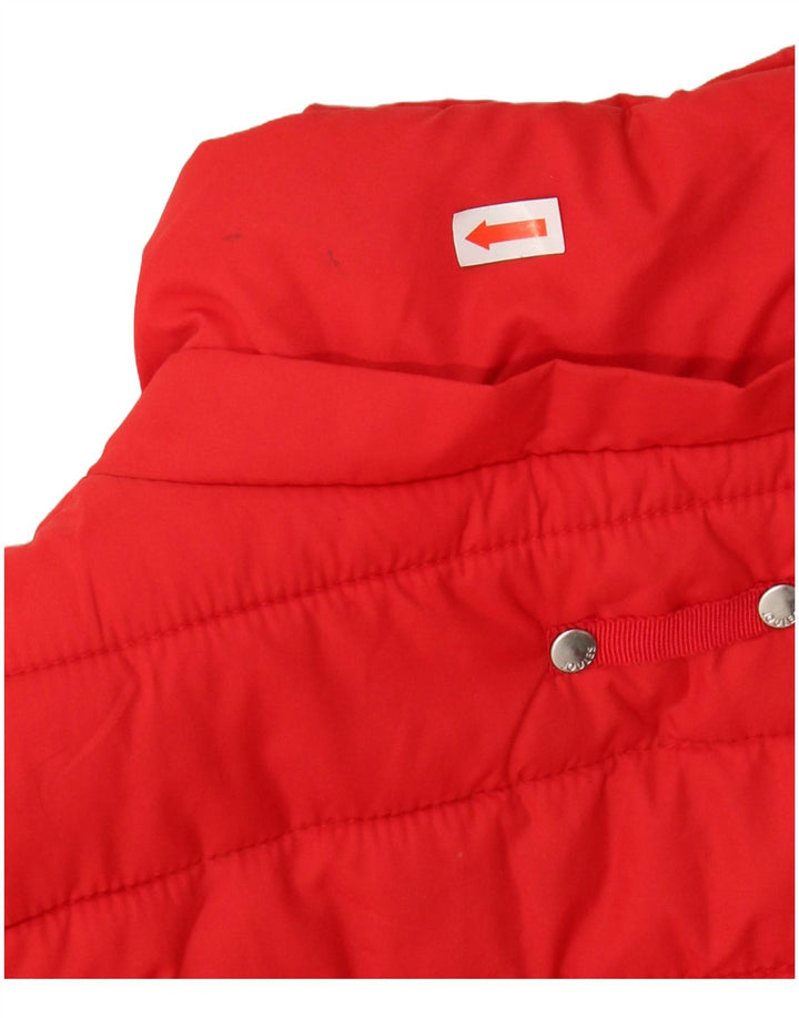 JOULES Womens Padded Gilet UK 10 Small Red Polyester
