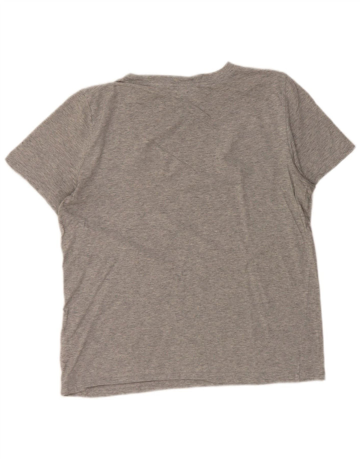 COS Dame T-Shirt Top UK 14 Medium Grey Flecked Bomuld