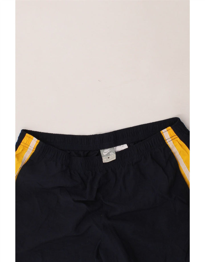NIKE Womens Sport Shorts US 16/18 XL Navy Blue Colourblock Polyester Vintage Nike and Second-Hand Nike from Messina Hembry 