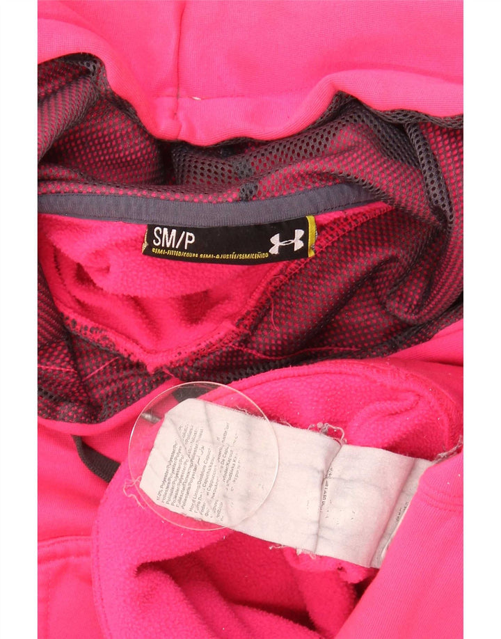 Under Armour Grafisk hættetrøje til kvinder UK 10 Small Pink Polyester