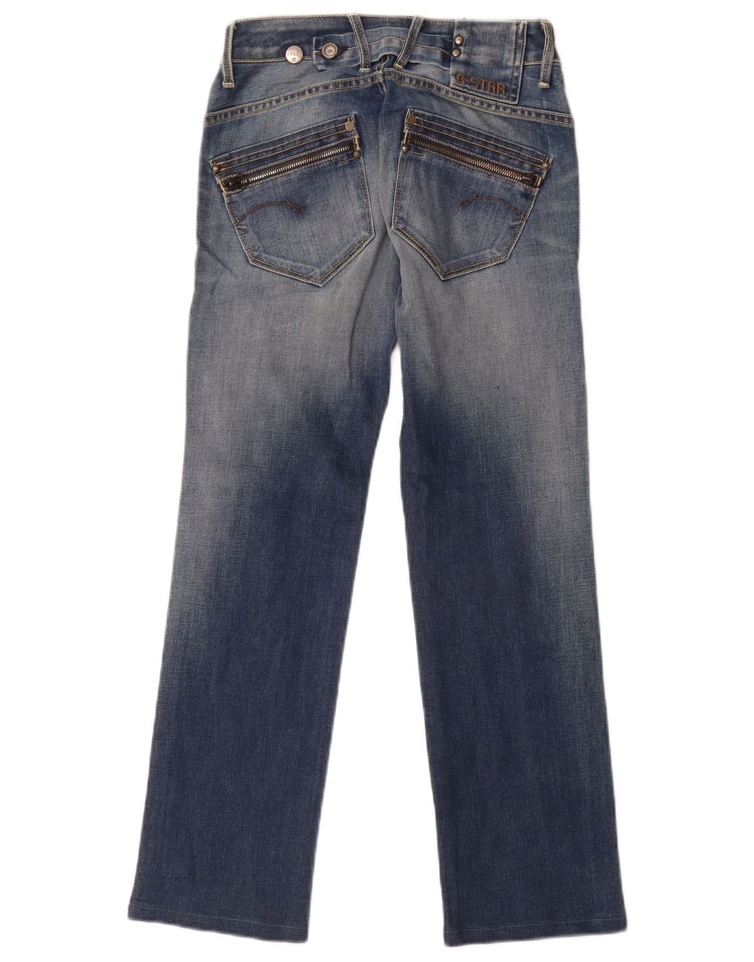 G-Star Dame Straight Jeans W24 L28 Blå Bomuld