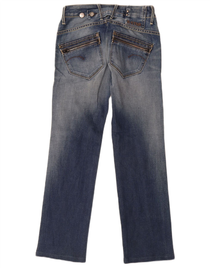 G-Star Dame Straight Jeans W24 L28 Blå Bomuld