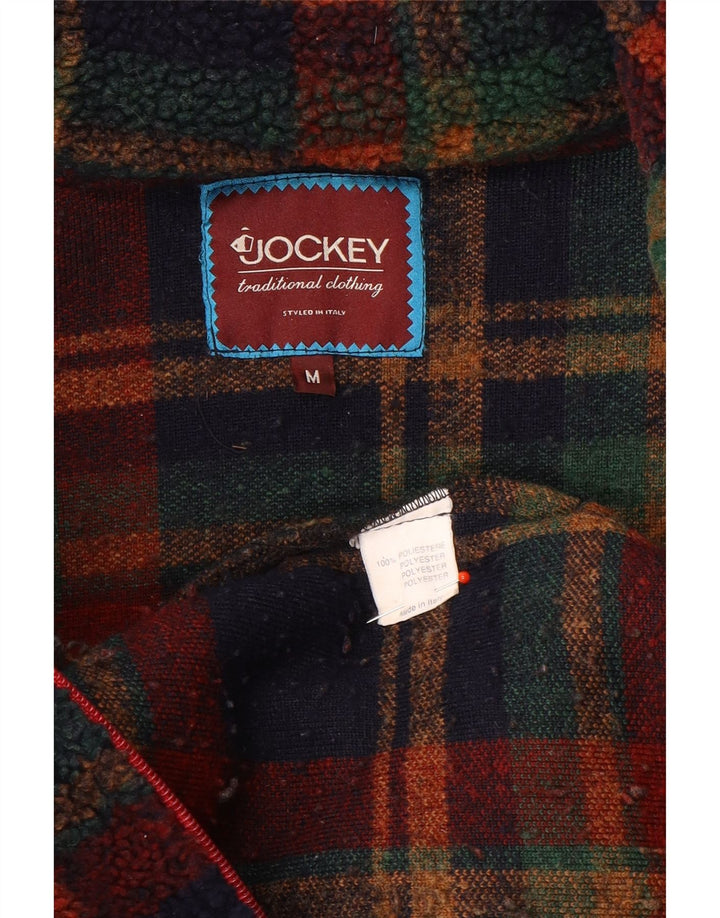 Jockey Herre fleecejakke med hætte UK 38 Medium Flerfarvet Plaid Polyester