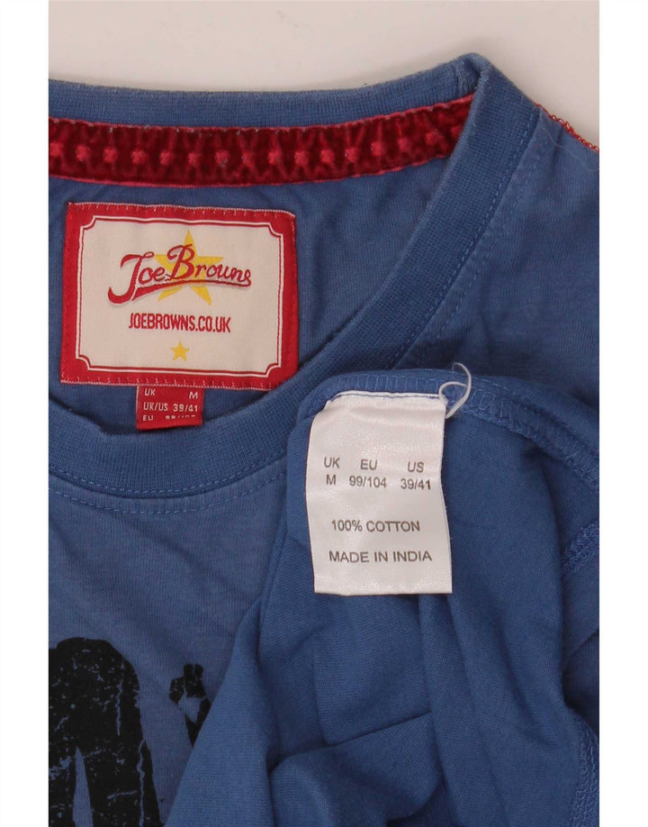 Joe Browns Herre grafisk T-shirt Top Medium Blue Bomuld