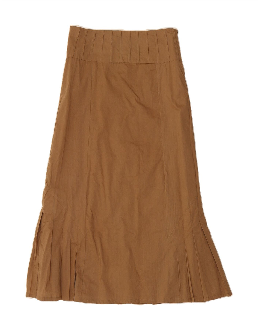 PENNY PULL Womens Low Waist Pleated Maxi Skirt UK 8 Small W29  Beige Vintage Penny Pull and Second-Hand Penny Pull from Messina Hembry 