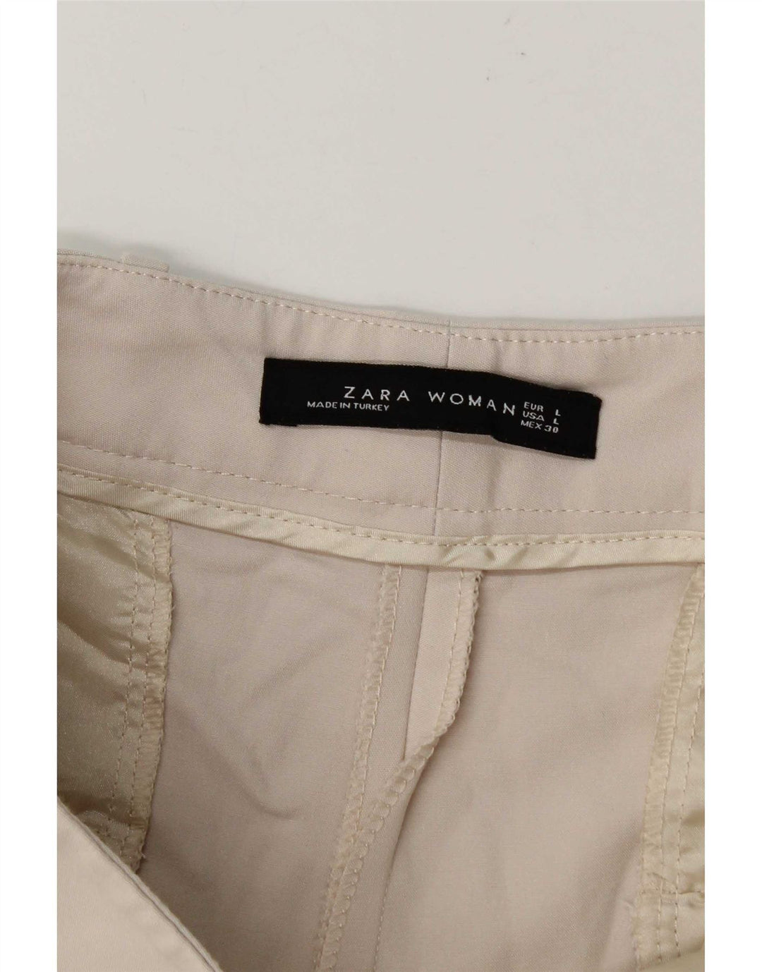 Zara Slim Chino Bukser Large W30 L28 Off White