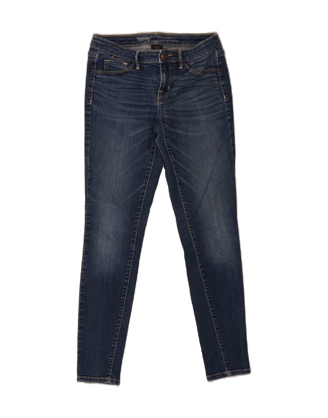 MOSSIMO Womens Mid Rise Jegging Jeans US 6 Medium W28 L29 Navy Blue Cotton Vintage Mossimo and Second-Hand Mossimo from Messina Hembry 