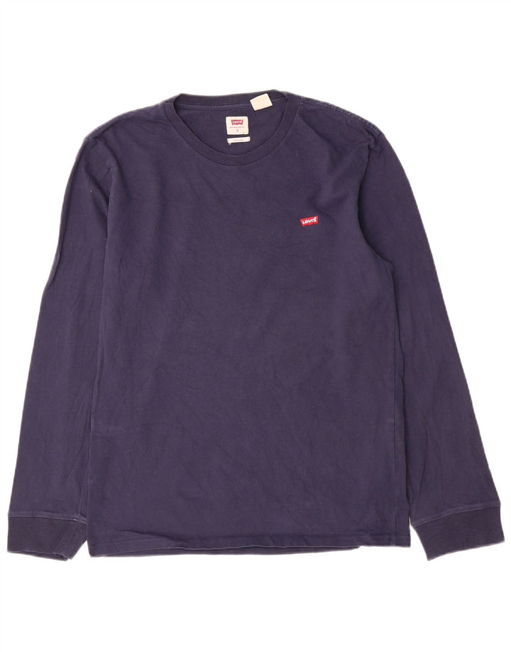 Levi's Herre Standard Fit Top Langærmet Lille Marineblå Bomuld