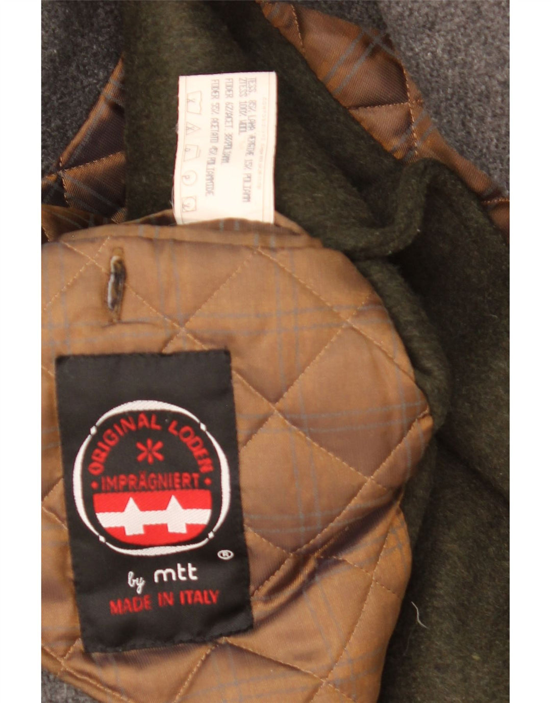 Vintage overfrakke til mænd UK 42 XL Khaki Wool