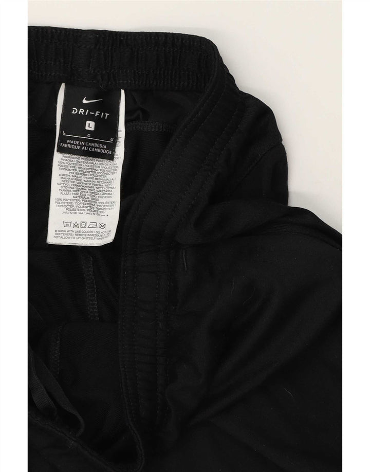 Nike Herre Dri Fit træningsdragt Bukser Large Black Colourblock Polyester
