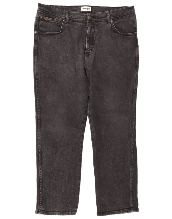 Wrangler Herre Texas Straight Jeans W40 L30 Grå Bomuld