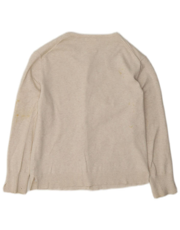 Zara Girls Cardigan Sweater 7-8 Years Off White Bomuld