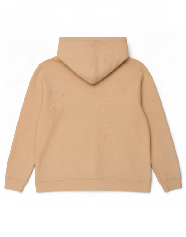 Fat Face Dame Oversized Hoodie Jumper UK 16 Stor Beige Bomuld