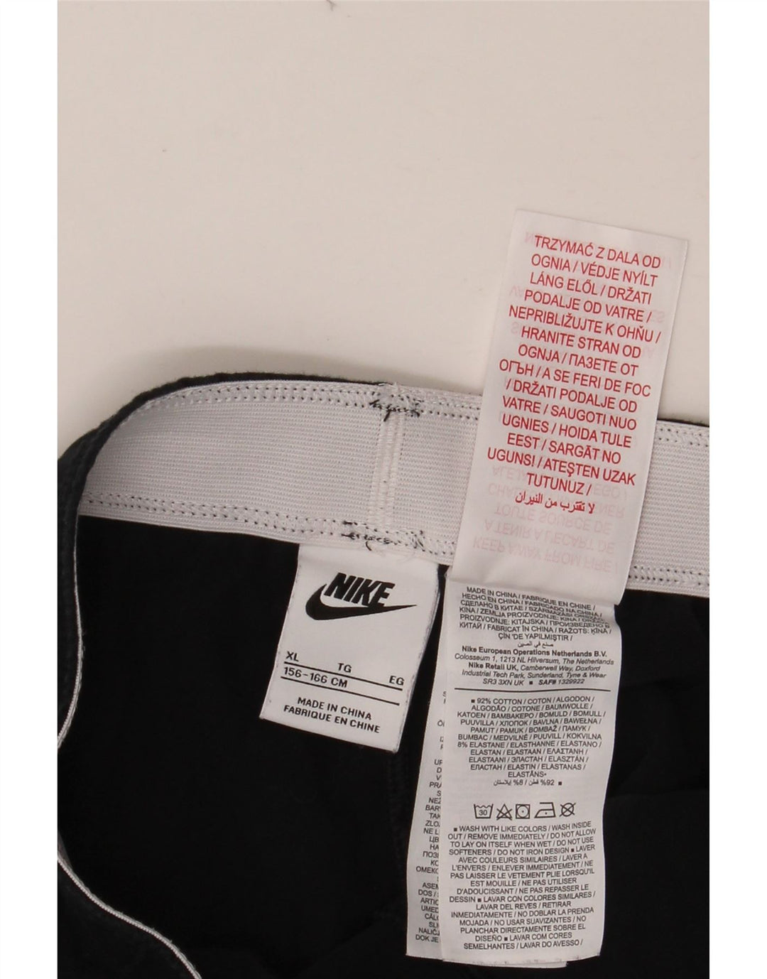 NIKE piger grafiske leggings 13-14 år XL sort bomuld