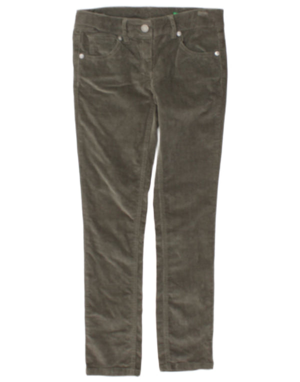 Benetton Girls Slim Corduroy Bukser 8-9 år Large W26 L26 Grå Bomuld