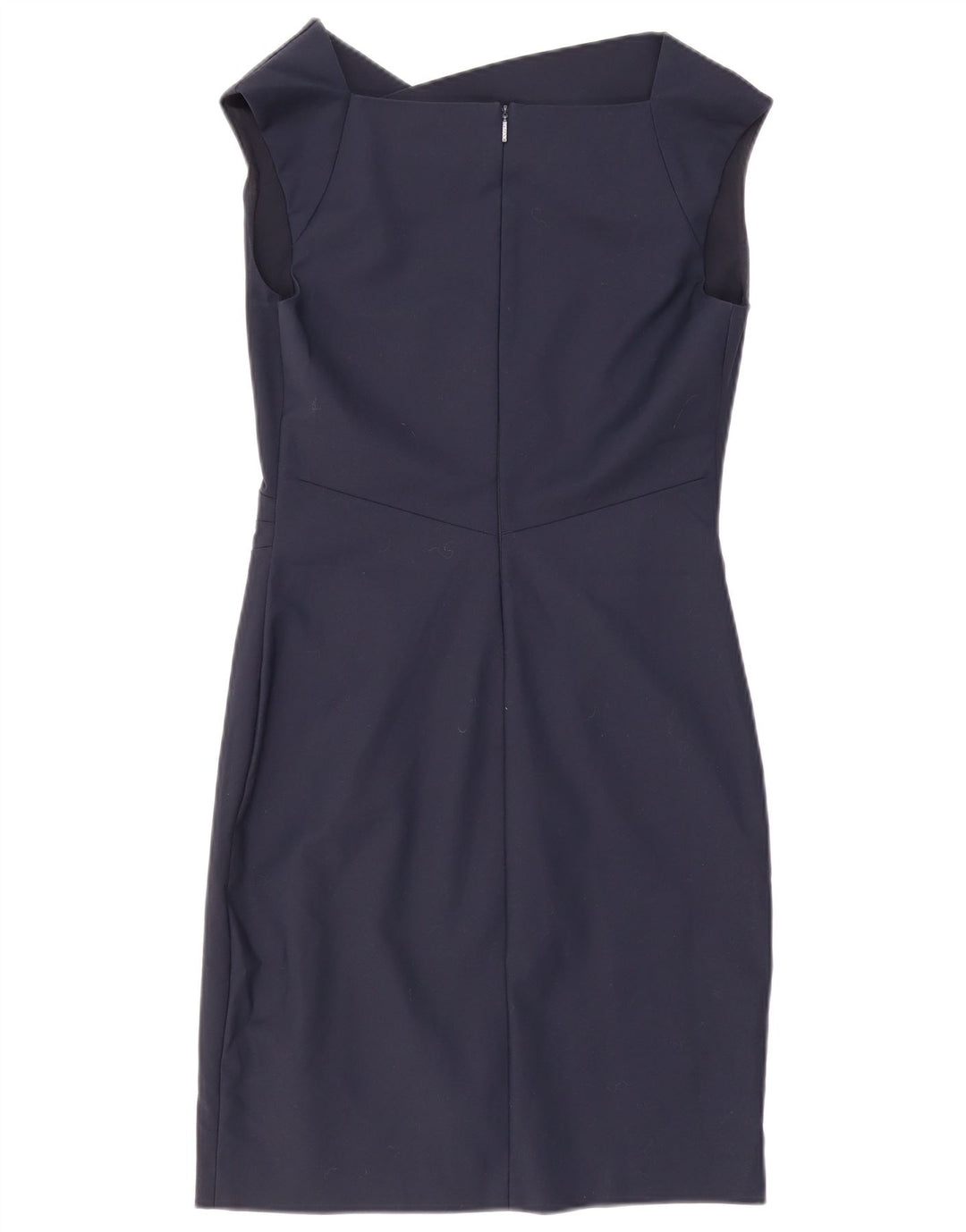 Armani Exchange Kvinders Ærmeløs Skede Kjole US 8 Medium Navy Blue Cotton