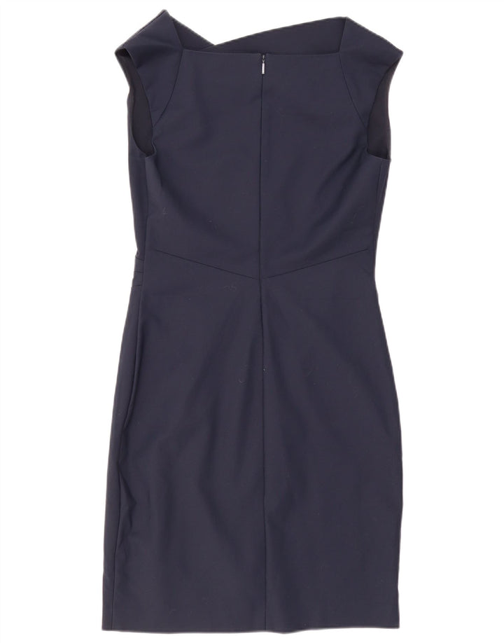 Armani Exchange Kvinders Ærmeløs Skede Kjole US 8 Medium Navy Blue Cotton