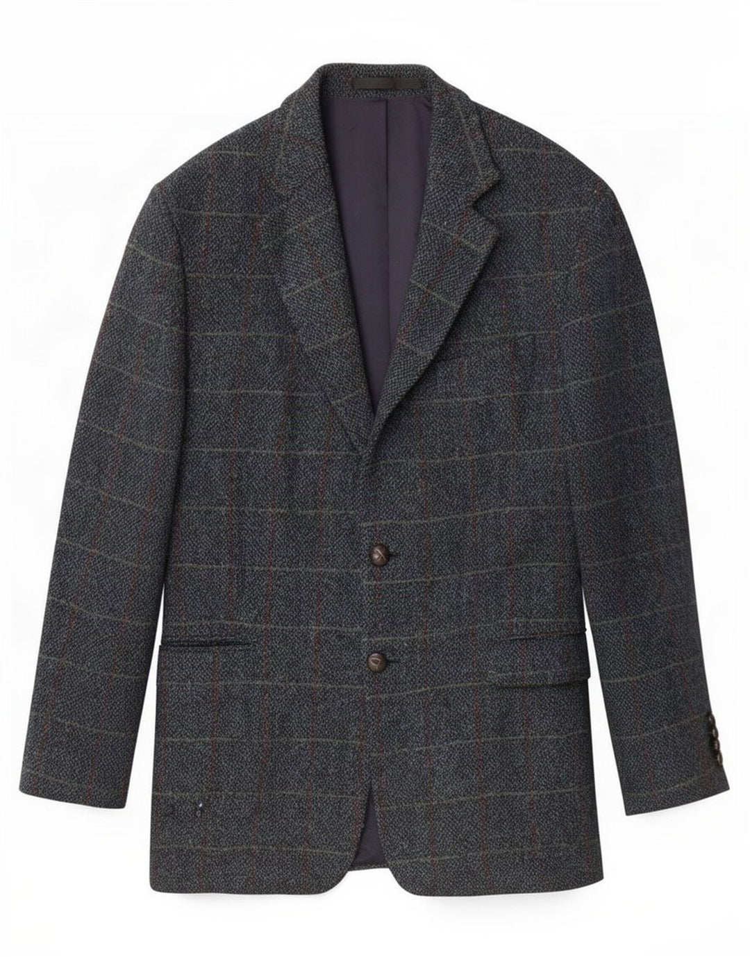 Marks & Spencer Herre Harris Tweed Blazer Jacket UK 42 Large Blue Check