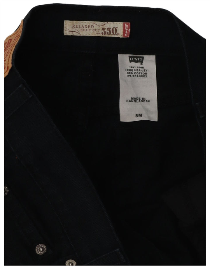 LEVI'S Womens 550 Relaxed Fit Bootcut Jeans US 8 Medium W32 L28 Black