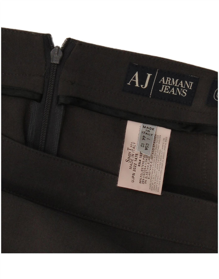 Armani lige nederdel til kvinder UK 14 Large W32 Grå polyester