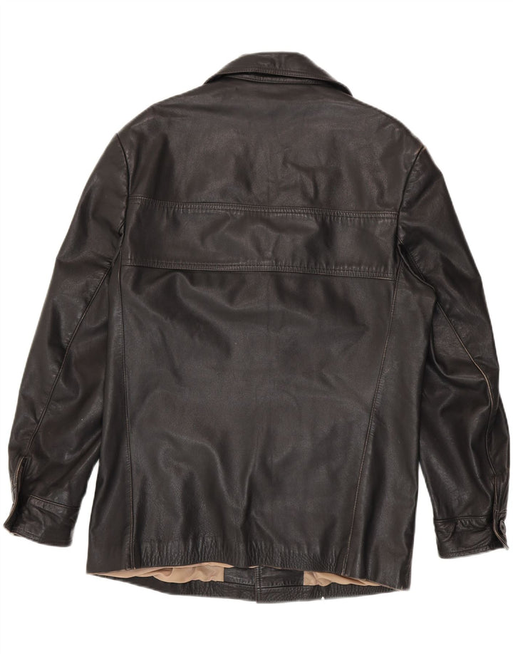 Vintage Herre Læderjakke UK 38 Medium Sort Læder