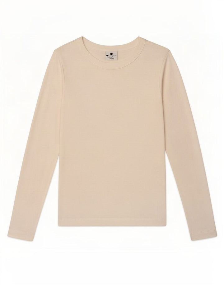 Champion Dame Top Langærmet UK 6 XS Hvid