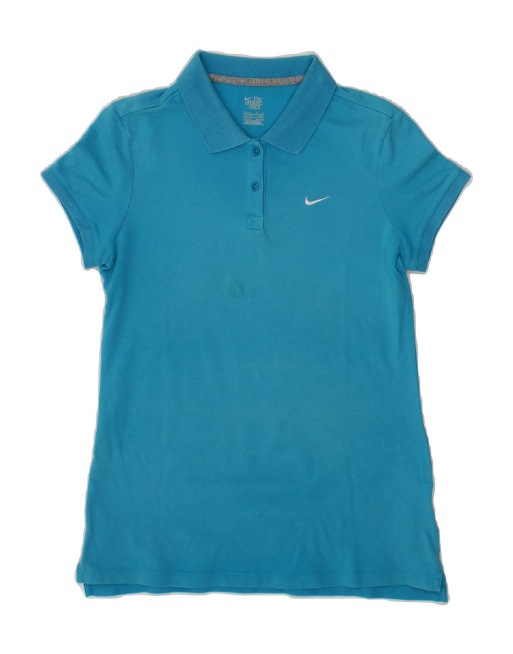 NIKE Womens Polo Shirt UK 16/18 Large Blue Cotton Vintage Nike and Second-Hand Nike from Messina Hembry 