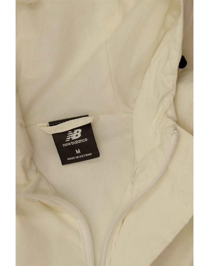 New Balance Dame Oversized Hooded Windbreaker Jacket UK 14 Medium White