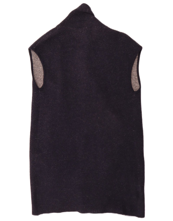 Laura Ashley Dame ærmeløs cardigan sweater UK 14 Large Navy Blue