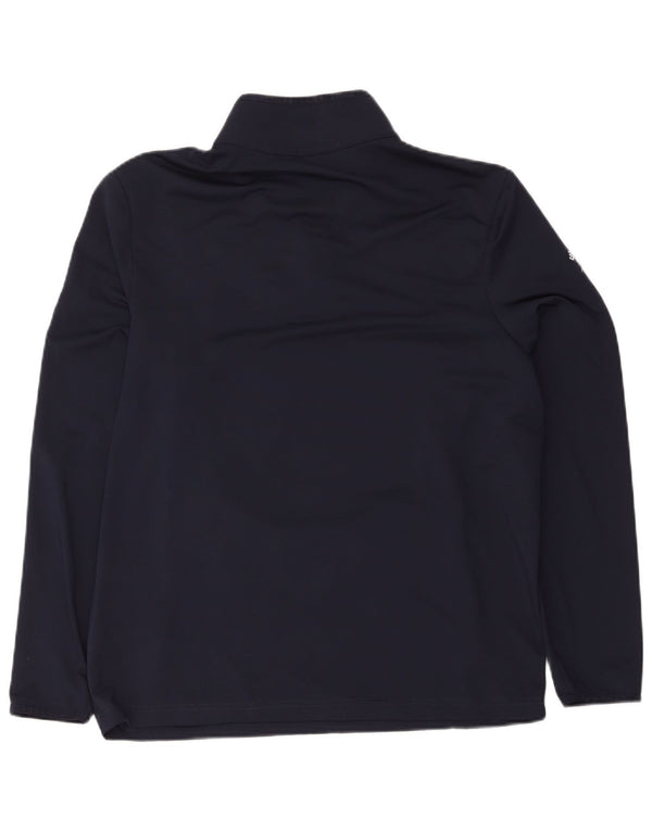 Lacoste Herre Zip Neck Pullover Træningsdragt Top Størrelse 6 XL Navy Blue Polyester