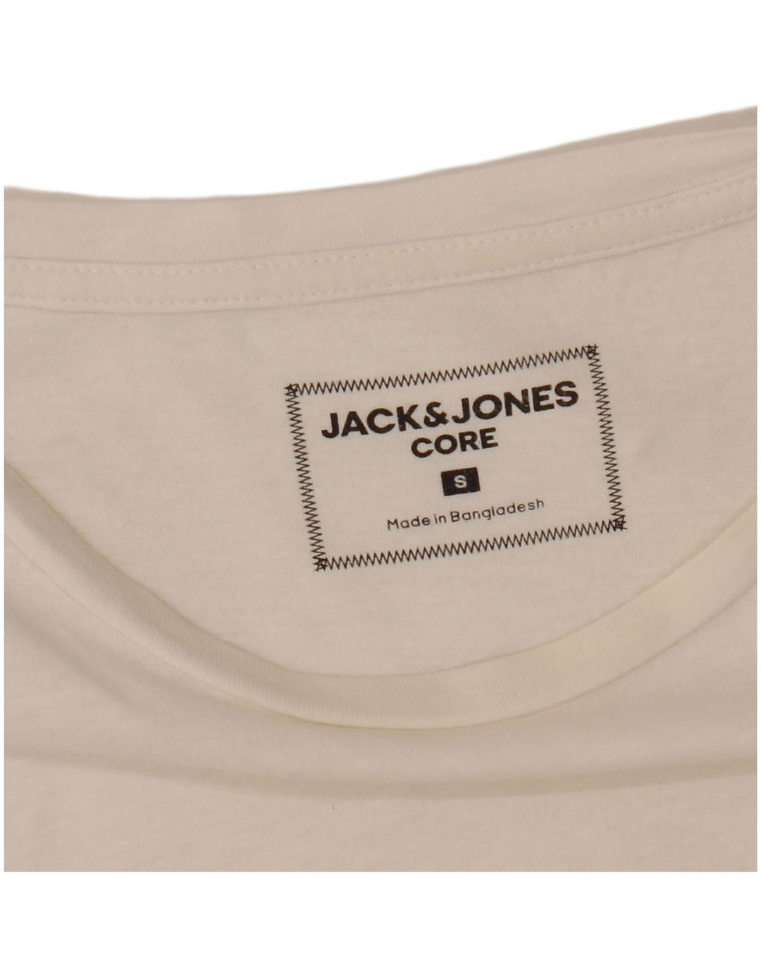 JACK & JONES Herre Core Grafisk T-Shirt Top Lille Hvid
