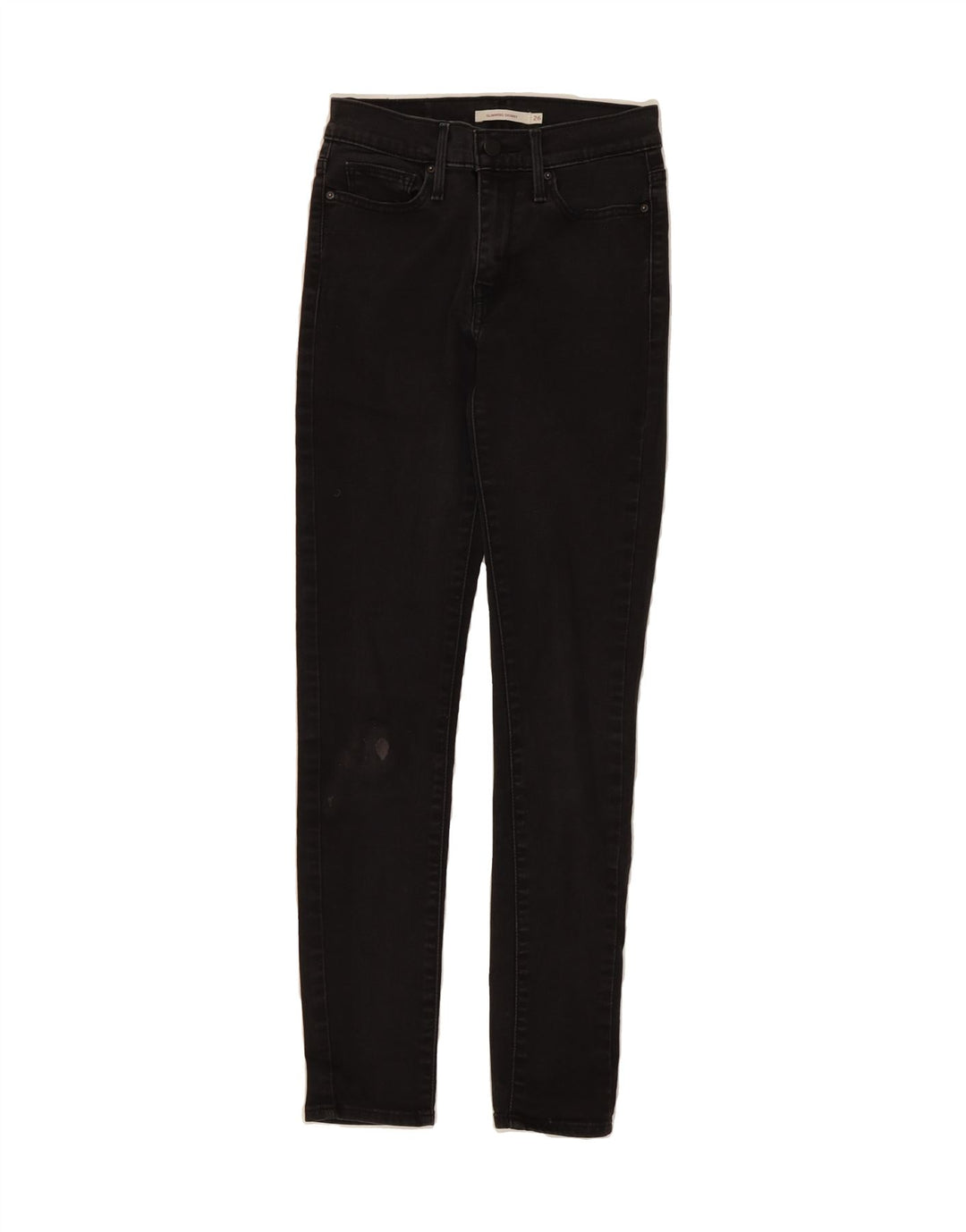 LEVI'S Womens Slimming Skinny Jeans W26 L29 Black Cotton Vintage Levi's and Second-Hand Levi's from Messina Hembry 