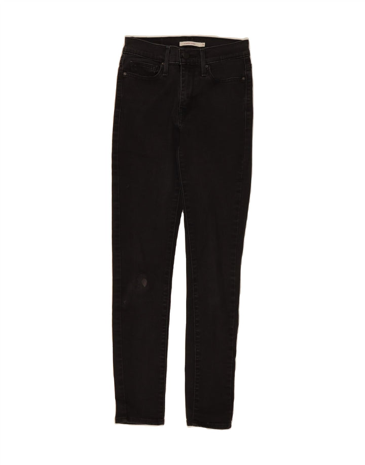 LEVI'S Womens Slimming Skinny Jeans W26 L29 Black Cotton Vintage Levi's and Second-Hand Levi's from Messina Hembry 
