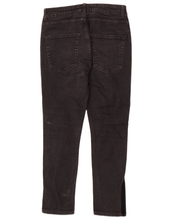 Zara Herre Cropped Jeans EU 38 Small W30 L24 Black Colourblock